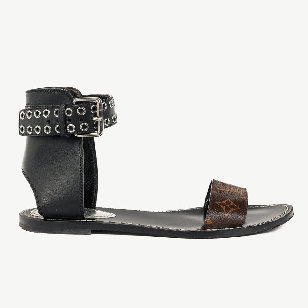 Louis Vuitton Passenger Monogram Calfskin Flat Sandals